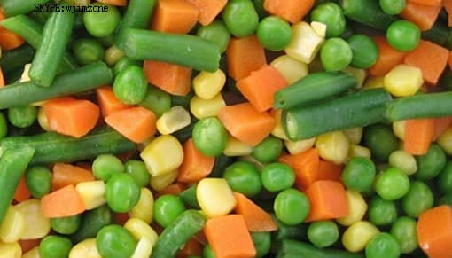 IQF frozen mixed vegetable green bean corn carrot green peas